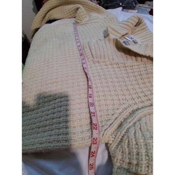 Vintage Schott Bros Chunky Men's size XL Grandpa Fisherman Wool Shawl Sweater - Picture 12 of 15